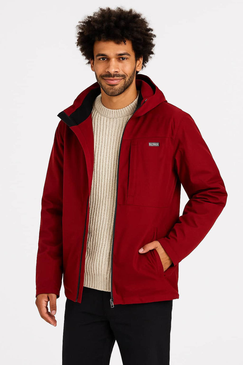 Saltrock Mens Whistler II Waterproof Jacket Dark Red Northern Ireland