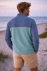 Saltrock Mens Zaki 1/4 Zip Fleece Blue Northern Ireland Belfast