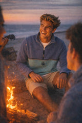 Saltrock Mens Zaki 1/4 Zip Fleece Blue Northern Ireland Belfast