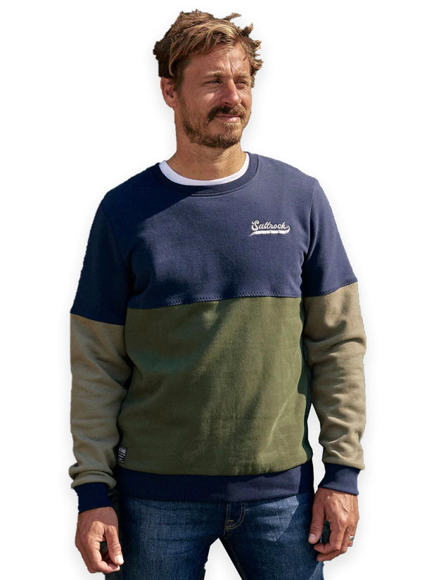 Saltrock Traverse Men’s Contrast Panel Crew Sweatshirt