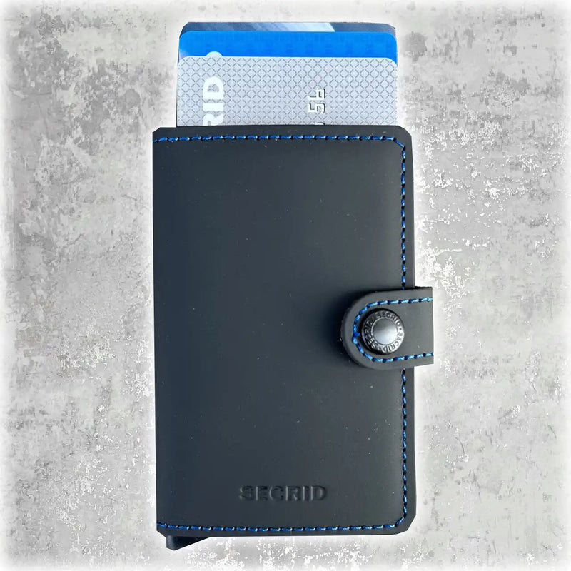 Secrid Mini Wallet Matte Black/Blue Ballynahinch Northern Ireland