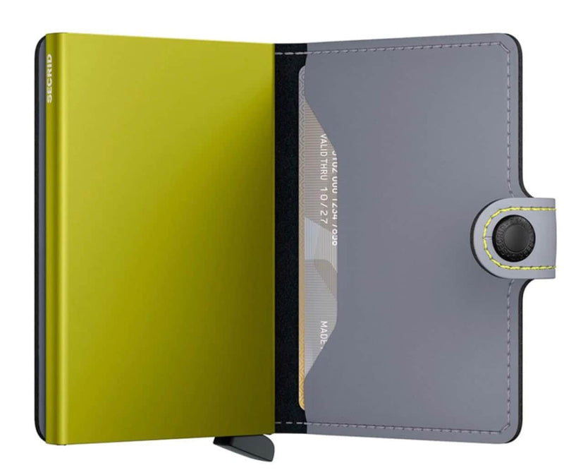 Secrid Mini Wallet Matte Grey/Lime Northern Ireland Belfast