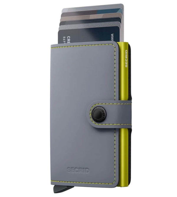 Secrid Mini Wallet Matte Grey/Lime Northern Ireland Belfast