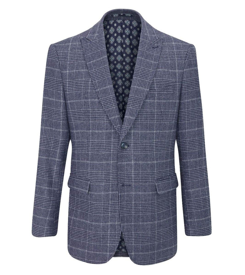 Skopes Mens Winster Blazer Jacket Blue Glen Check Ballynahinch