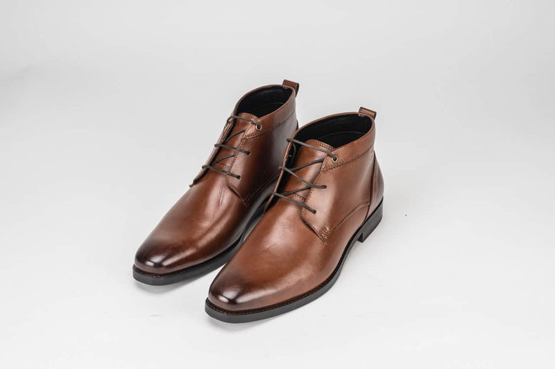 Sloane Mens Dudley 21031 Leather Lace Up Boots Brown Northern Ireland
