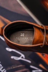 Sloane Mens Dudley 21031 Leather Lace Up Boots Brown Northern Ireland