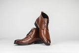 Sloane Mens Dudley 21031 Leather Lace Up Boots Brown Northern Ireland