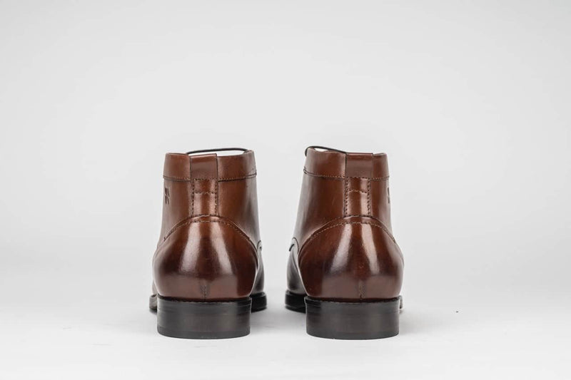 Sloane Mens Dudley 21031 Leather Lace Up Boots Brown Northern Ireland