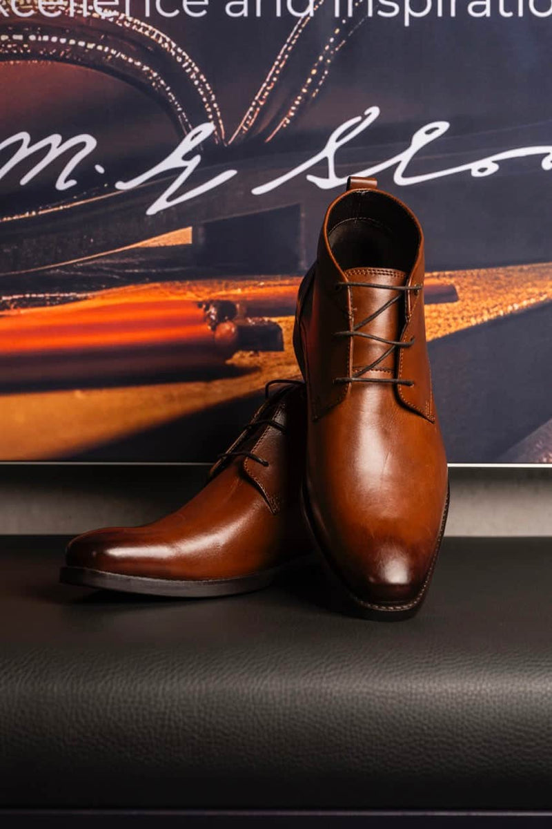 Sloane Mens Dudley 21031 Leather Lace Up Boots Brown Northern Ireland