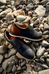 Sloane Shoes Brandon Casual Trainers Navy/Cognac Northern Ireland