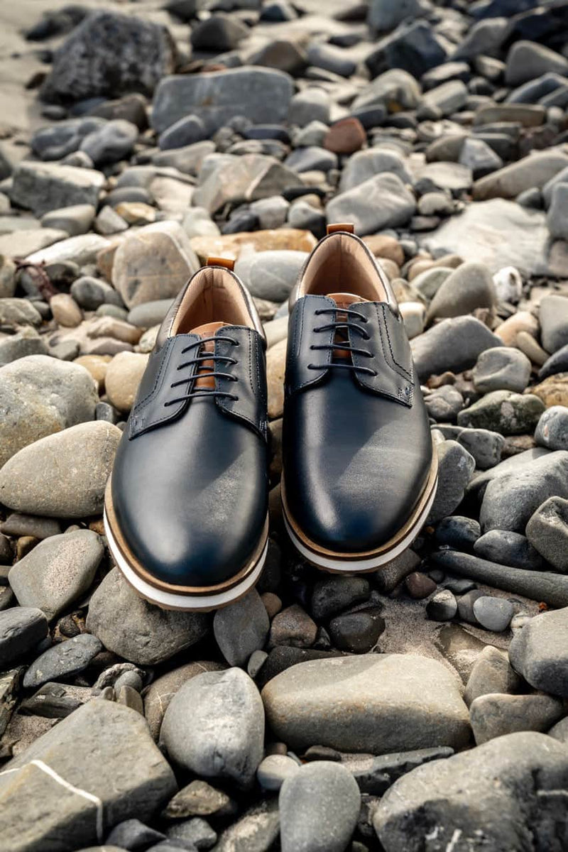 Sloane Shoes Brandon Casual Trainers Navy/Cognac Northern Ireland
