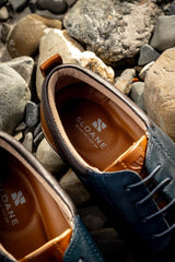 Sloane Shoes Brandon Casual Trainers Navy/Cognac Northern Ireland