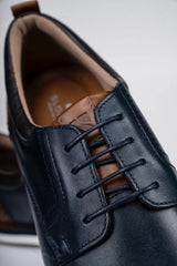 Sloane Shoes Brandon Casual Trainers Navy/Cognac Northern Ireland