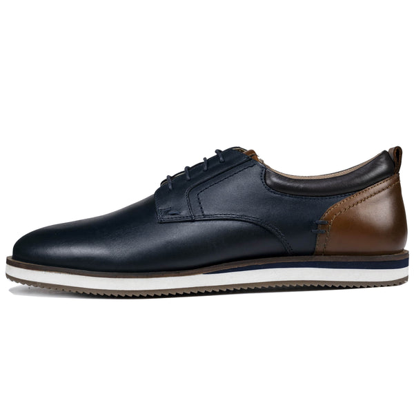 Sloane Shoes Brandon Casual Trainers Navy/Cognac Northern Ireland