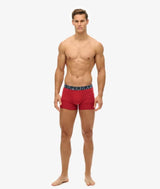 Superdry 3 Pack Boxers Underwear Berry Red Marl/Hike Red Marl/Mid Red