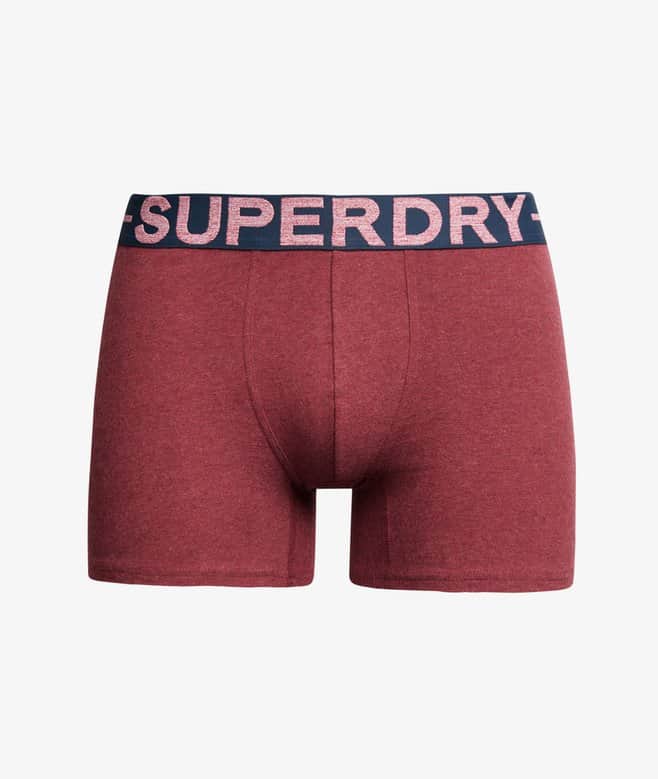 Superdry 3 Pack Boxers Underwear Berry Red Marl/Hike Red Marl/Mid Red
