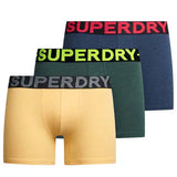 Superdry Boxers Dark Indigo Blue Marl/Buck Green Marl/Nautical Yellow