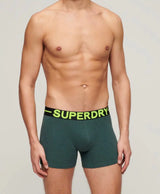 Superdry Boxers Dark Indigo Blue Marl/Buck Green Marl/Nautical Yellow