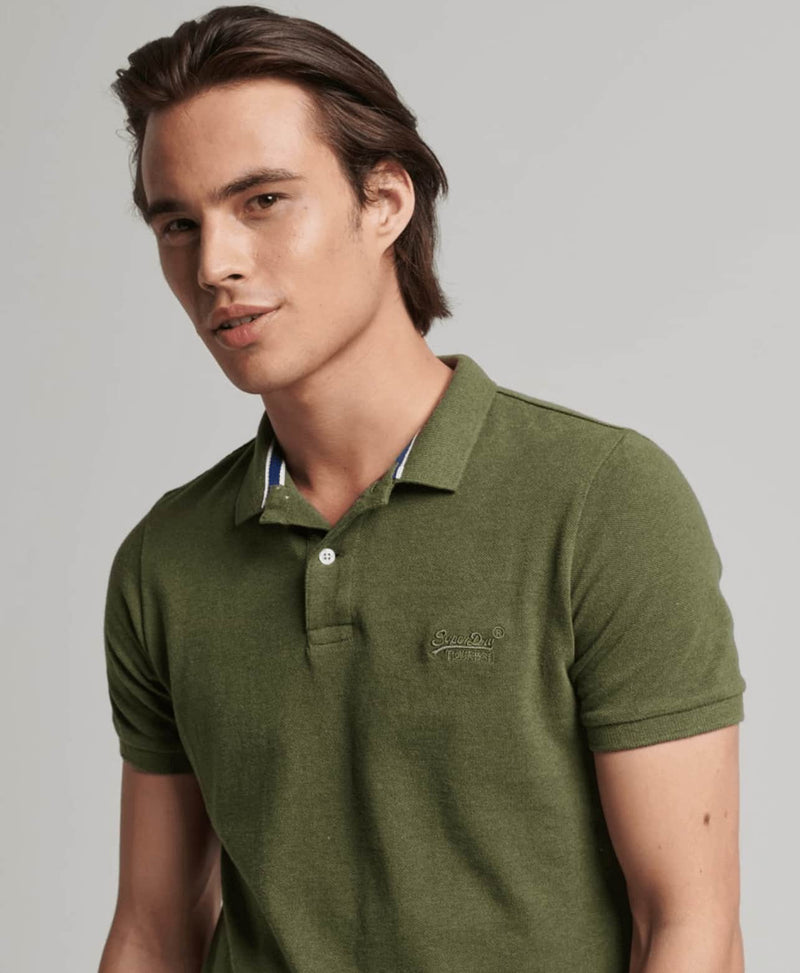 Superdry Classic Pique Polo Vintage Thrift Olive