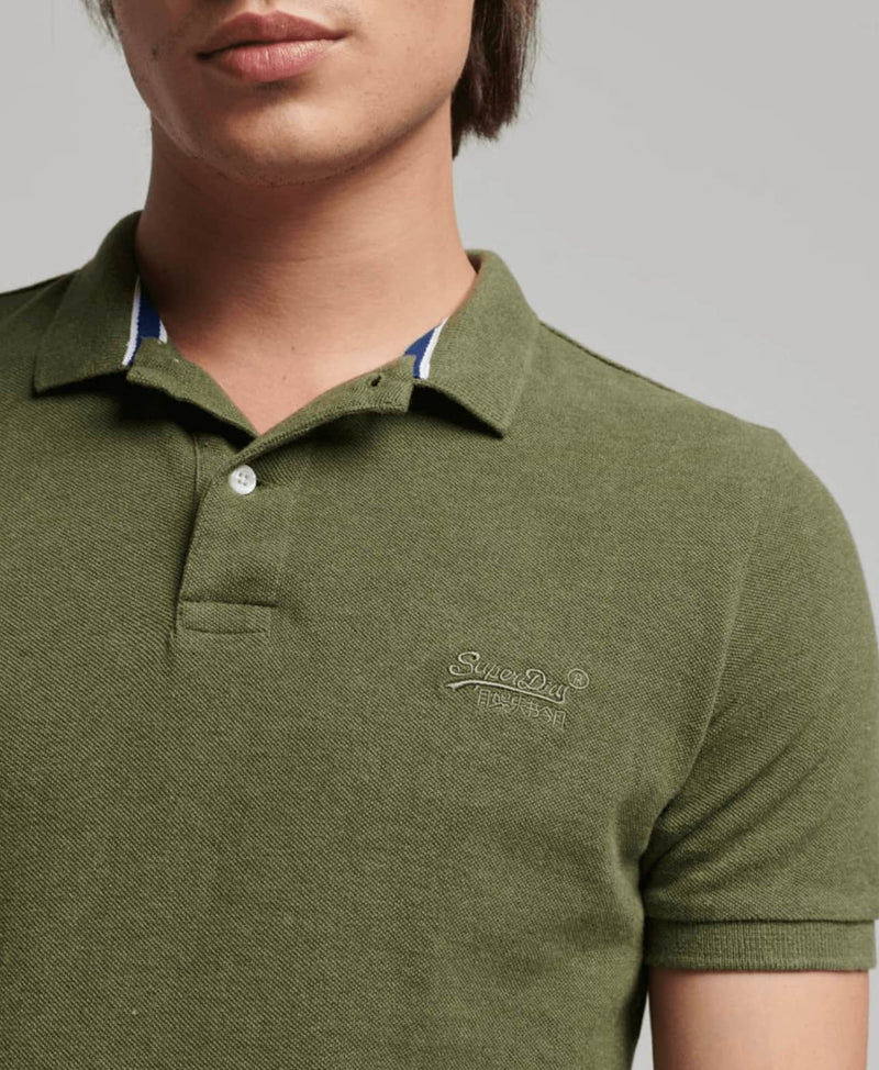 Superdry Classic Pique Polo Vintage Thrift Olive