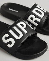 Superdry Core Pool Slides Black Optic White