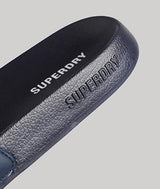 Superdry Core Pool Slides Deep Navy Optic White