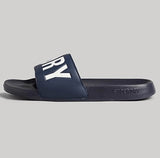 Superdry Core Pool Slides Deep Navy Optic White