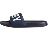 Superdry Core Pool Slides Deep Navy Optic White