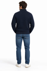 Superdry Cotton Half Zip Knit Jumper Navy Northern Ireland Belfast