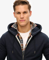 Superdry Essential Logo Half Brushed Hoodie Eclipse Navy Northern