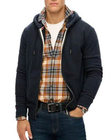 Superdry Essential Logo Half Brushed Hoodie Eclipse Navy Northern