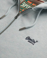 Superdry Essential Logo Half Brushed Hoodie Icey Blue Marl Northern