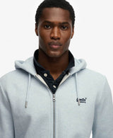 Superdry Essential Logo Half Brushed Hoodie Icey Blue Marl Northern