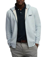 Superdry Essential Logo Half Brushed Hoodie Icey Blue Marl Northern