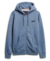 Superdry Essential Logo Zip Hoodie Selvedge Blue Grit Northern