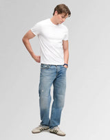 Superdry Essential Serif Logo Embroidered T-Shirt Optic White
