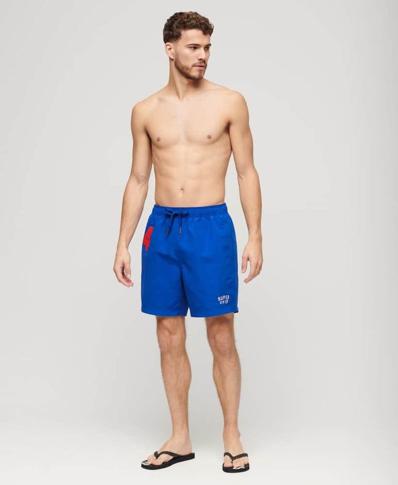 Superdry Men’s 17 Inch Polo Swim Shorts Voltage Blue Northern
