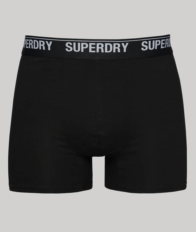 Superdry Mens 3 Pack Boxers Black/Black Optic White Northern Ireland