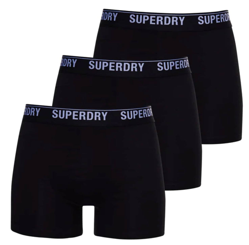 Superdry Mens 3 Pack Boxers Black/Black Optic White Northern Ireland