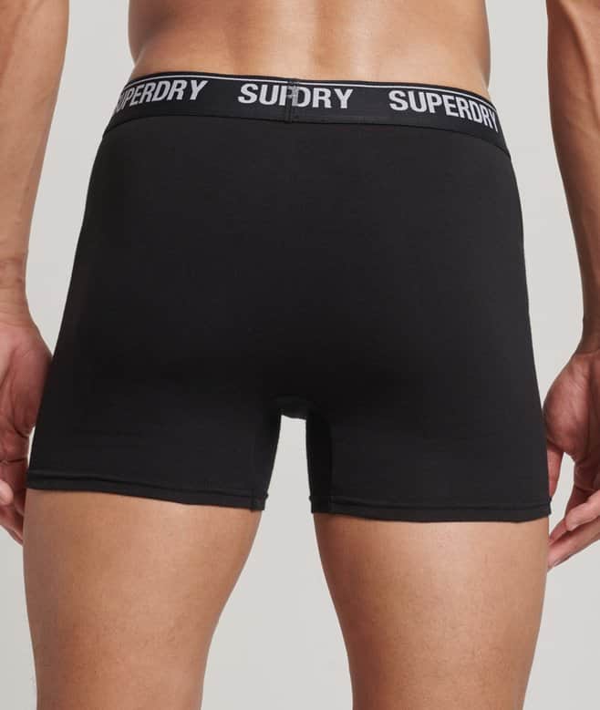 Superdry Mens 3 Pack Boxers Black/Black Optic White Northern Ireland
