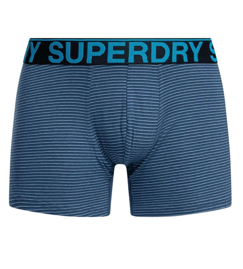 Superdry Mens 3 Pack Boxers Navy/Blue Stripe/Navy Feeder Northern