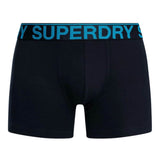 Superdry Mens 3 Pack Boxers Navy/Blue Stripe/Navy Feeder Northern