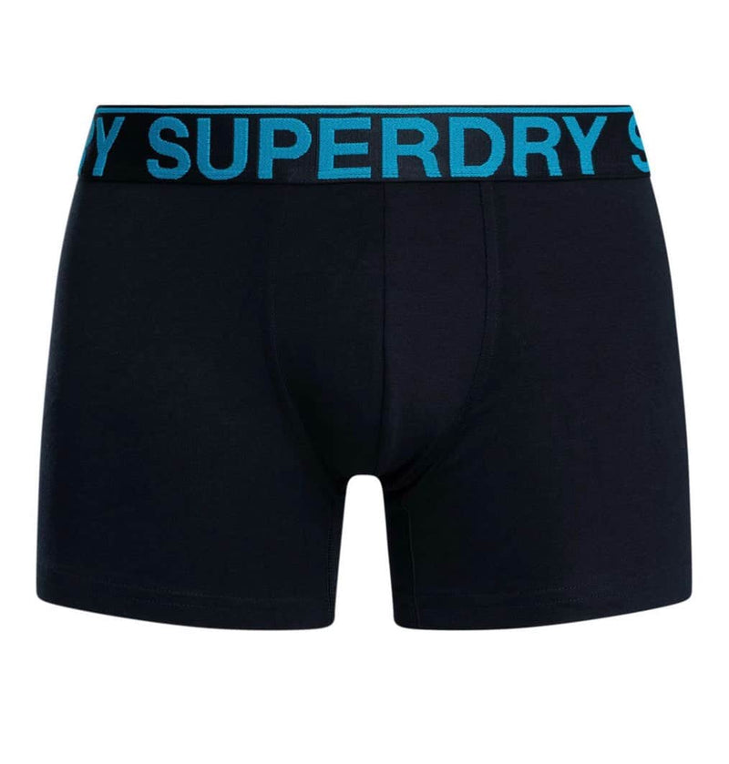Superdry Mens 3 Pack Boxers Navy/Blue Stripe/Navy Feeder Northern