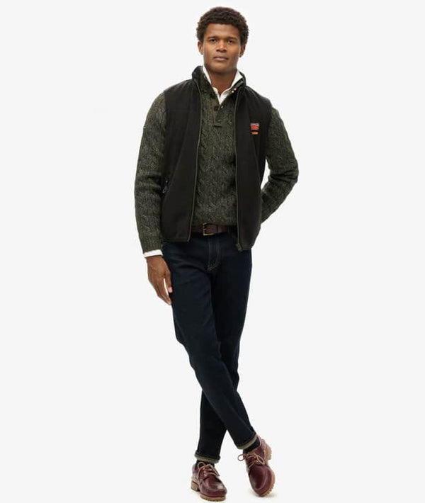 Superdry Mens Active Fleece Gilet Black Northern Ireland Belfast