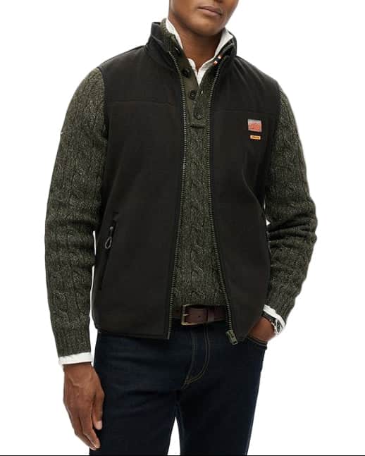 Superdry Mens Active Fleece Gilet Black Northern Ireland Belfast