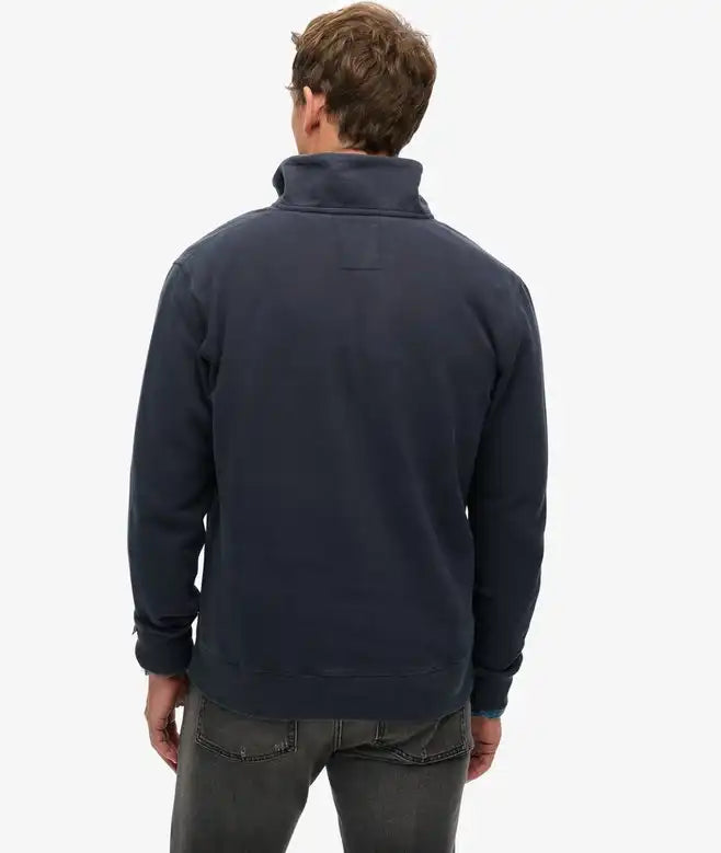 Superdry Mens Athletic Essential Half Zip Sweatshirt Bradley Navy