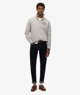 Superdry Mens Athletic Essential Half Zip Sweatshirt Grey Marl