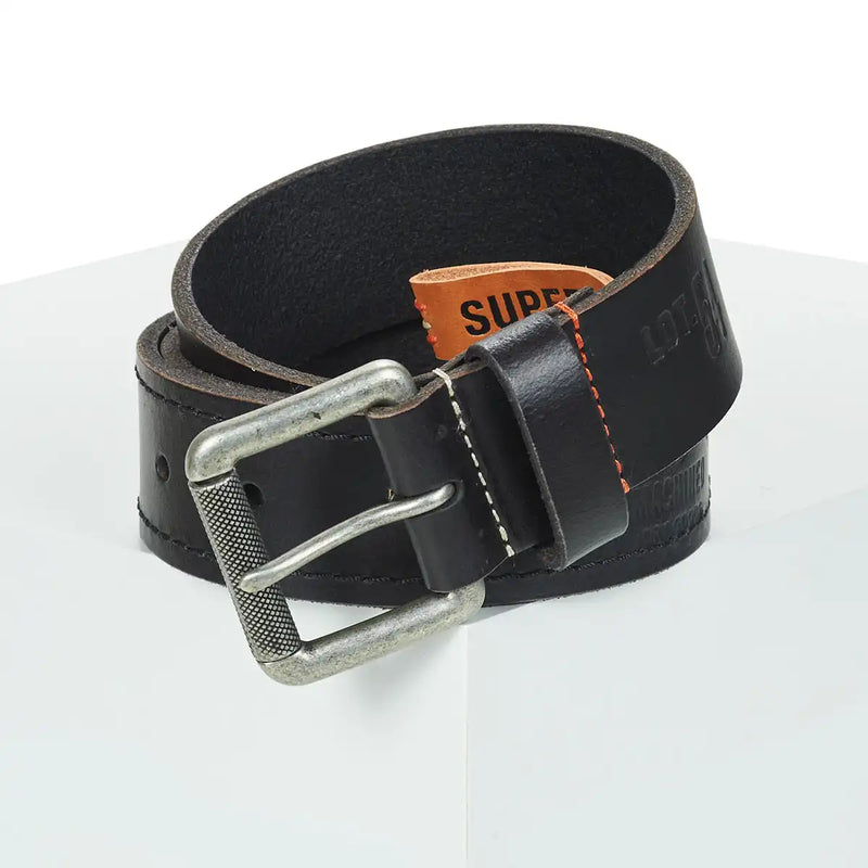 Superdry Men’s Badgeman Leather Belt Black Northern Ireland Belfast