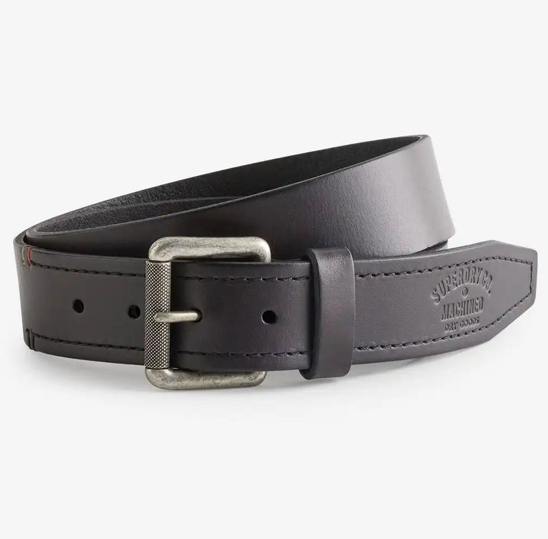 Superdry Men’s Badgeman Leather Belt Black Northern Ireland Belfast