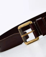 Superdry Men’s Badgeman Leather Belt Dark Brown Northern Ireland